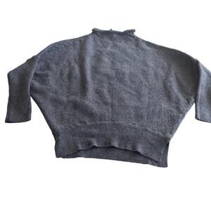Ori Musi girls cashwool dark gray mock neck batwing sweater size 10/12